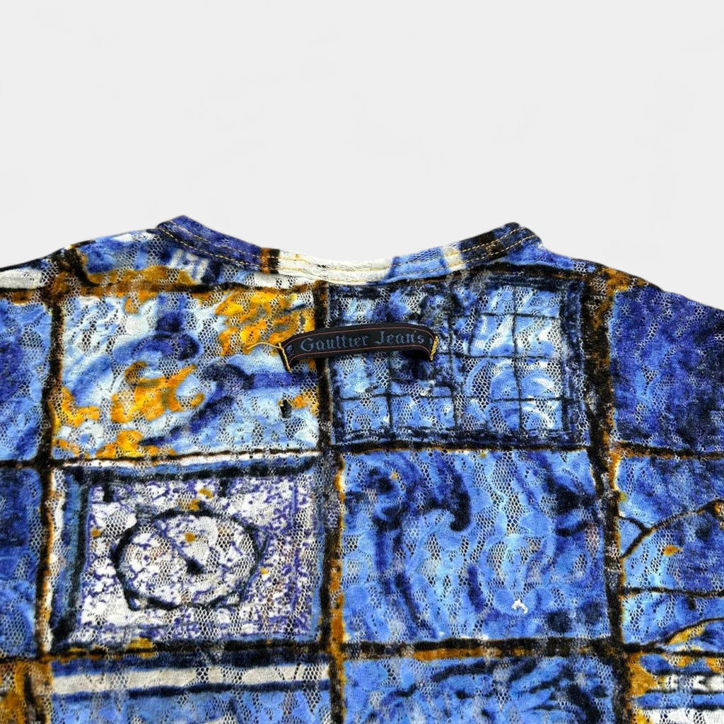 Jean Paul Gaultier 90's Floral Mesh T-Shirt