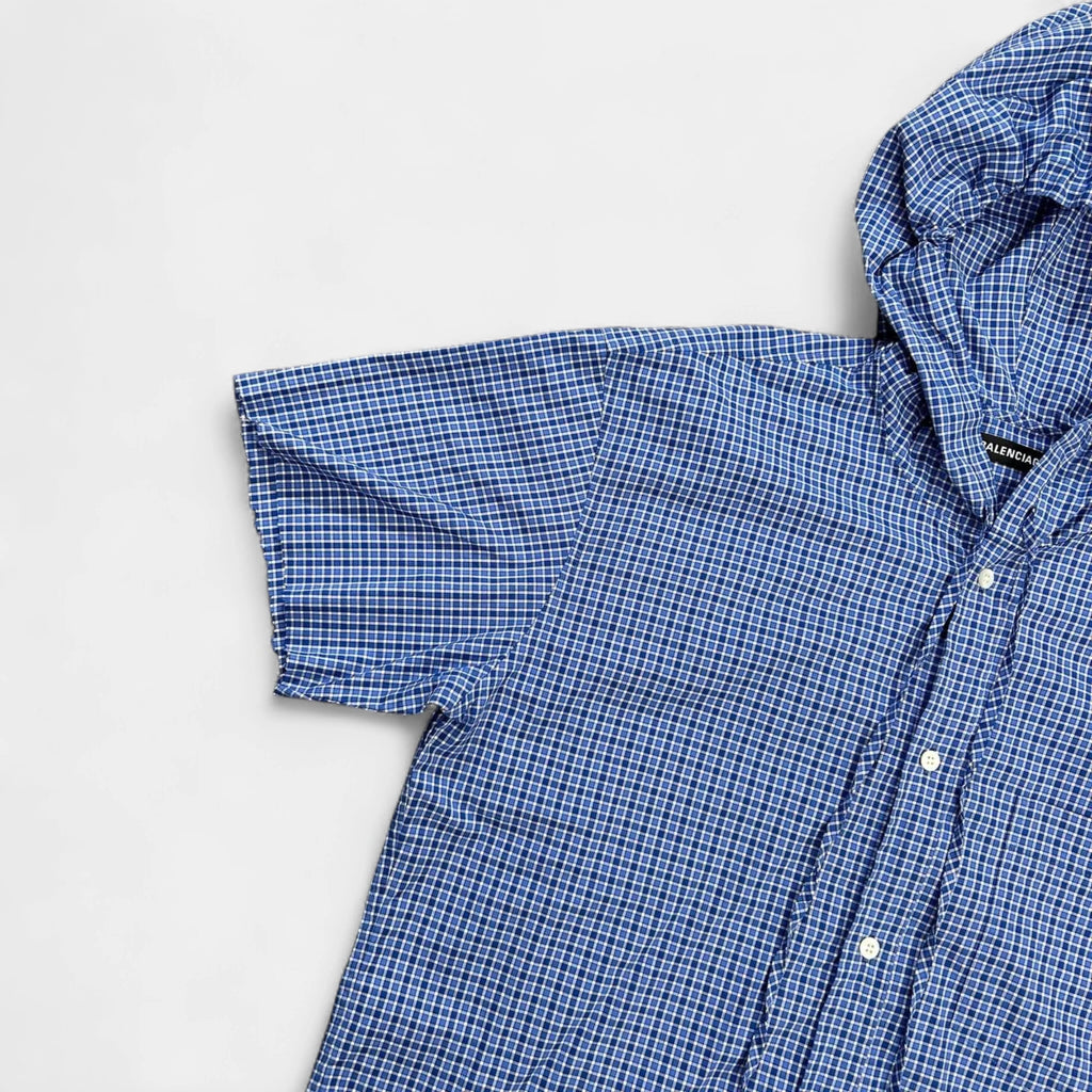 Balenciaga Hooded Checkered Shirt