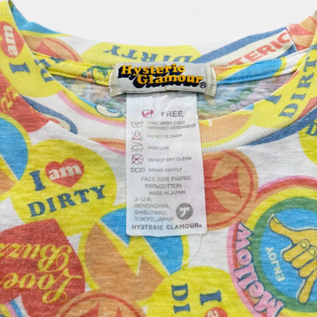 Hysteric Glamour 90's Pop-Art Badge Print T-Shirt