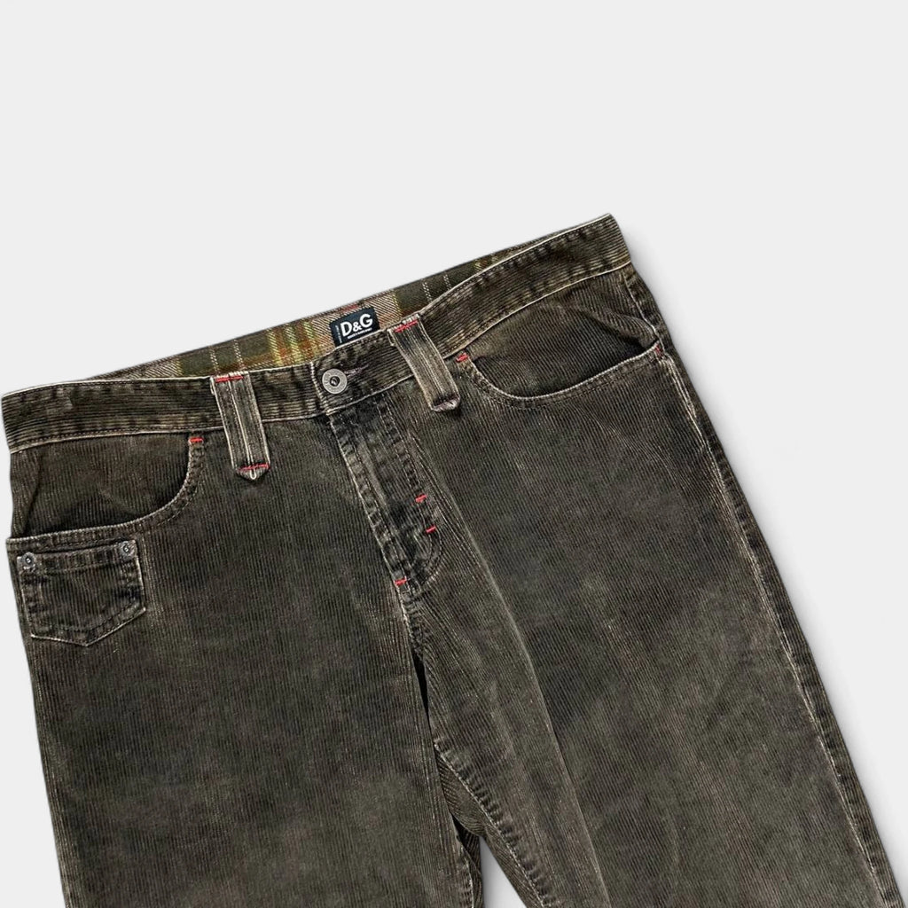 Dolce & Gabbana Brown Corduroy Pants