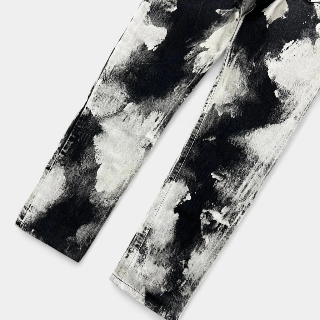 Saint Laurent D02 2015 Paint Splattered Distressed Jeans