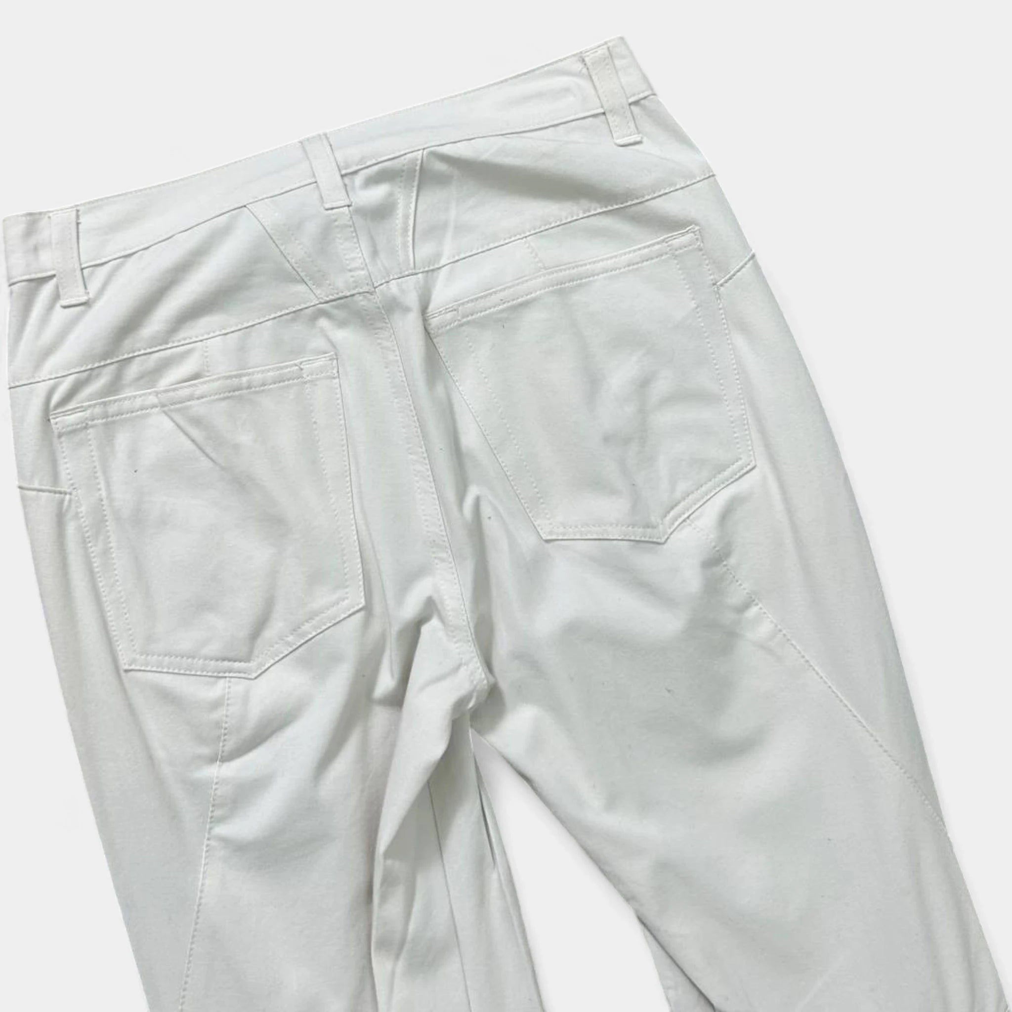 Marithé + François Girbaud White Nylon Flared Pants