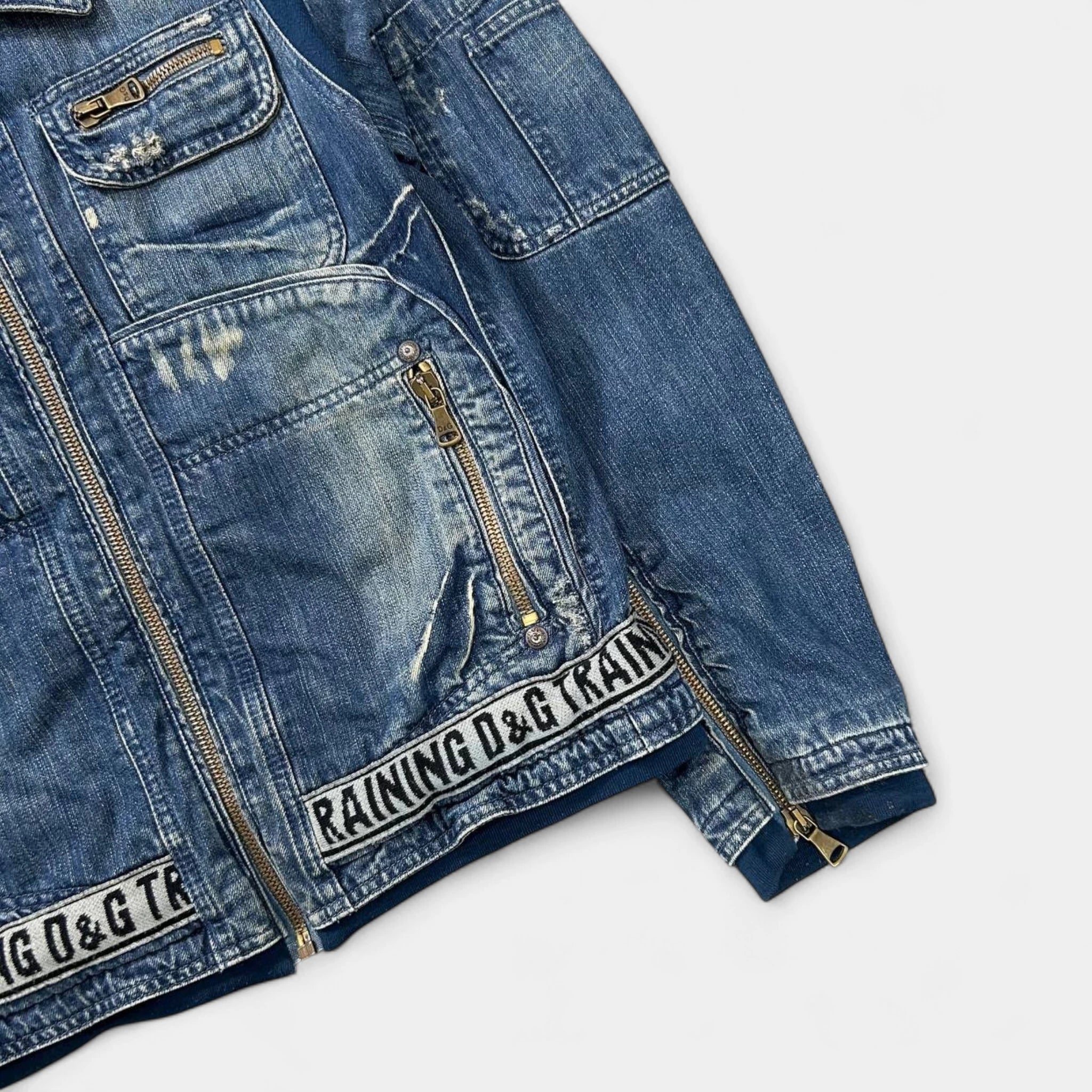Dolce Gabbana Zipper Denim Jacket