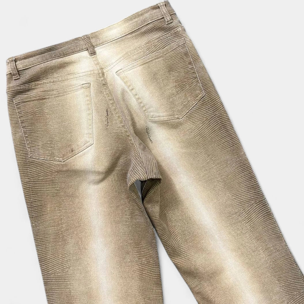 Roberto Cavalli Snake Skin Gradient Yellow Pants