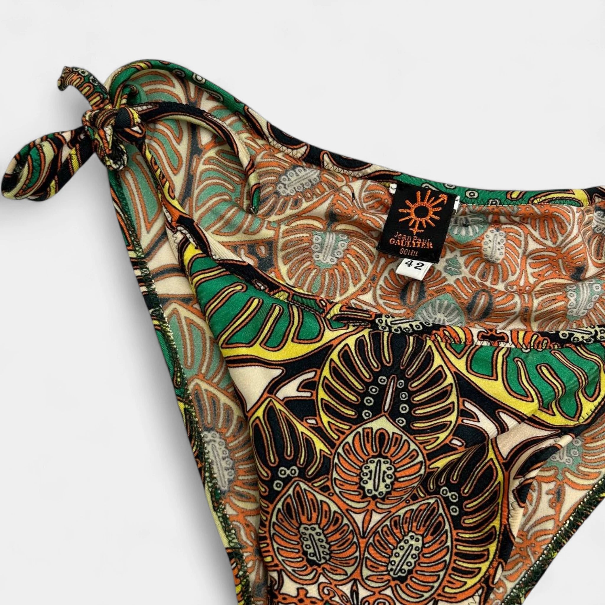 Jean Paul Gaultier Soleil "Tribal Batik" Print Bikini Set