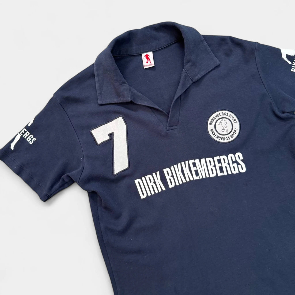 Dirk Bikkembergs Navy Blue Athletic Soccer Polo