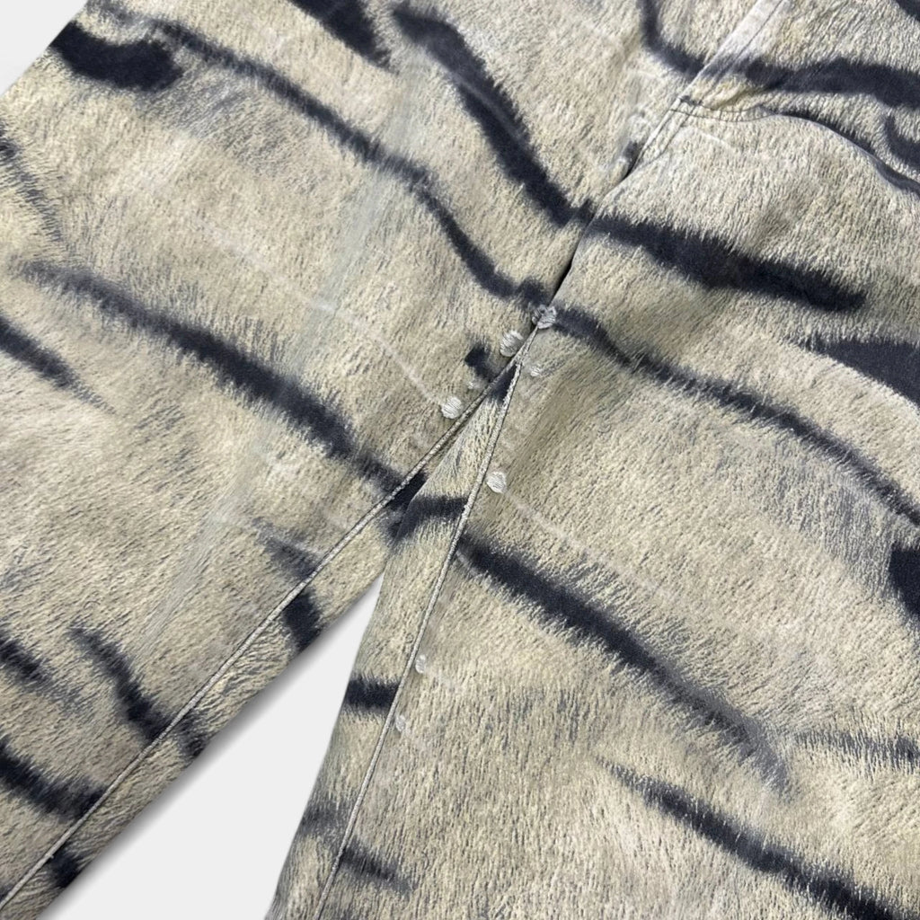 Just Cavalli 2000s Tiger Print Flared Pants