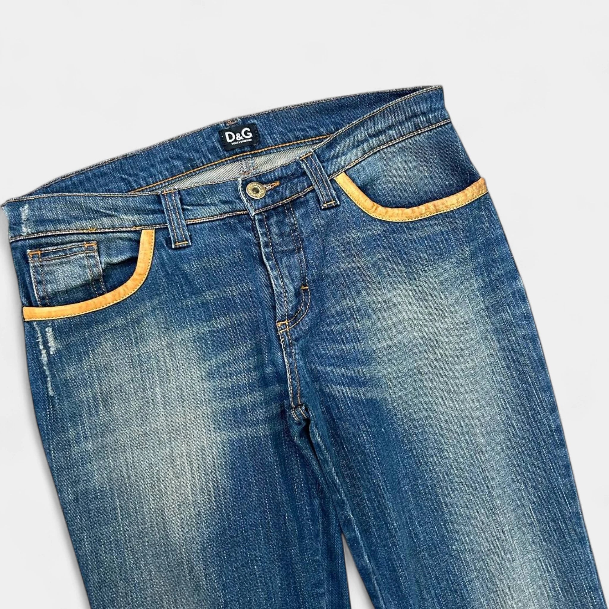 Dolce & Gabbana Flared Blue Denim Jeans