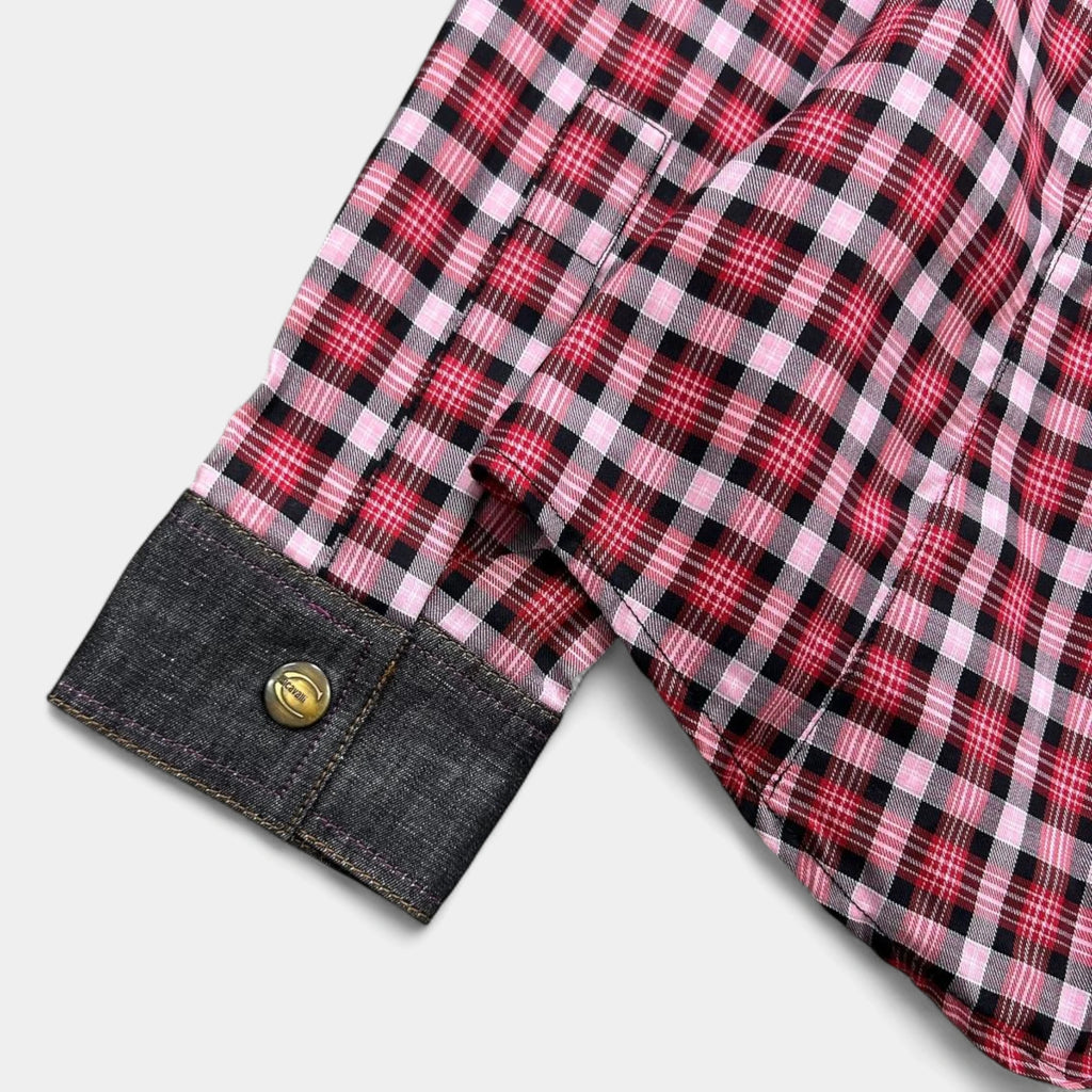 Just Cavalli Western Checkered Multicolor Shirt