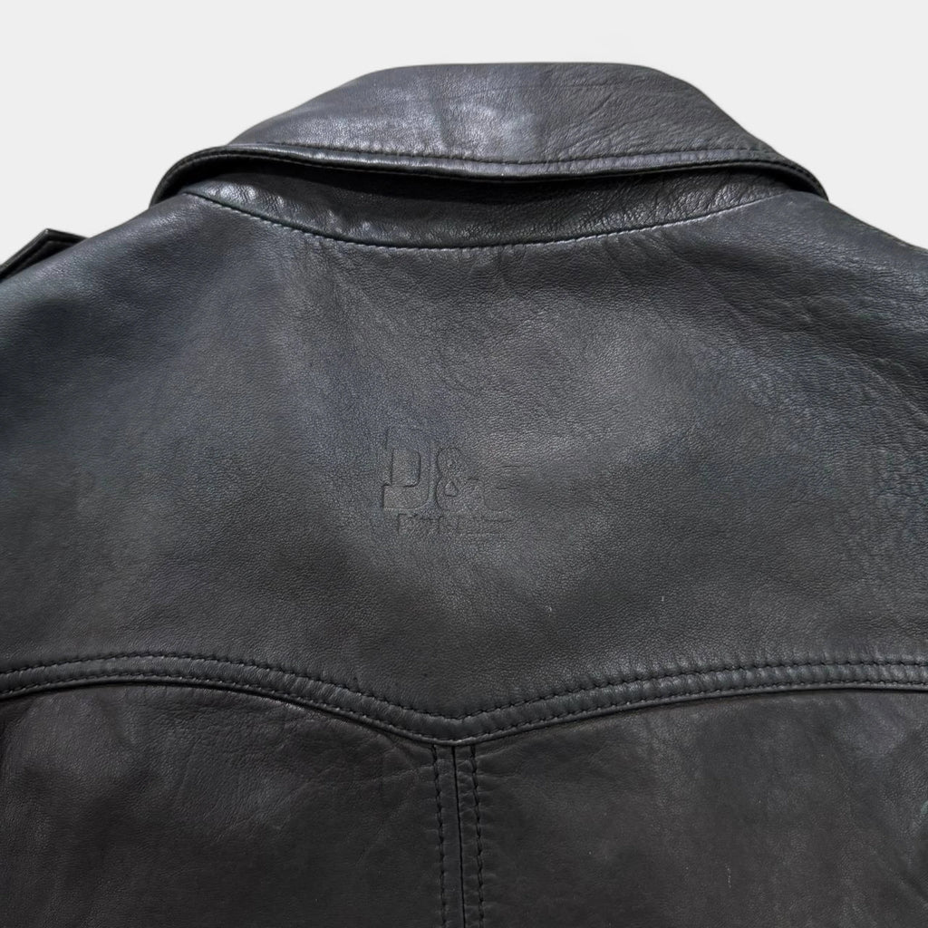 Dolce & Gabbana 2000's Multi-Pocket Leather Utility Jacket