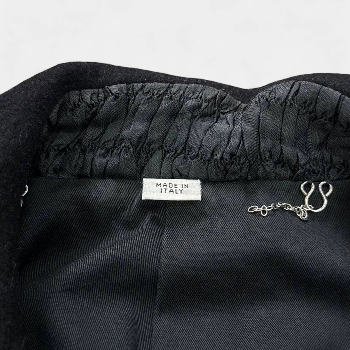 Galliano Black Wool Asymmetric Hussar Military Biker Jacket