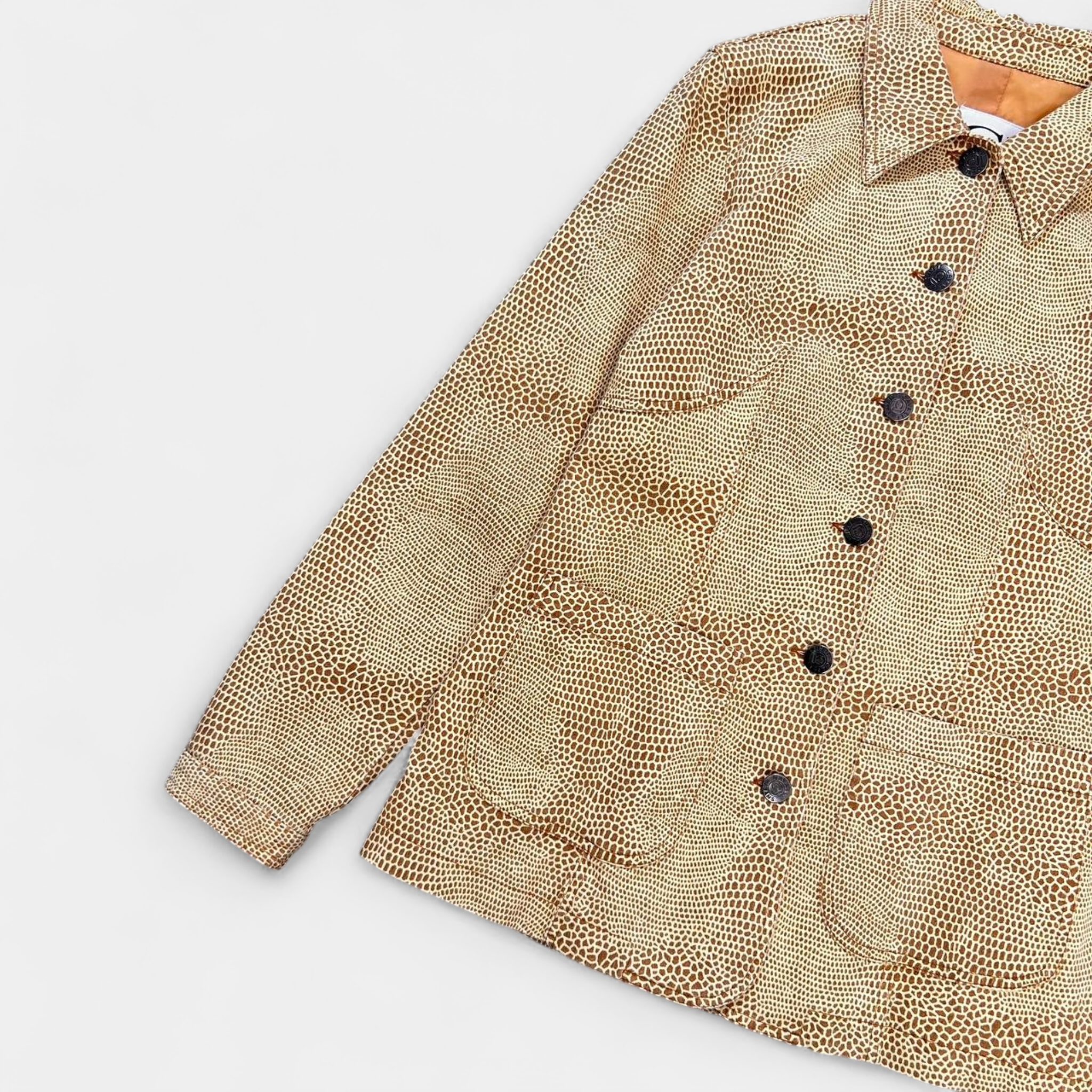 Cavalli Giraffe Print Yellow Blazer