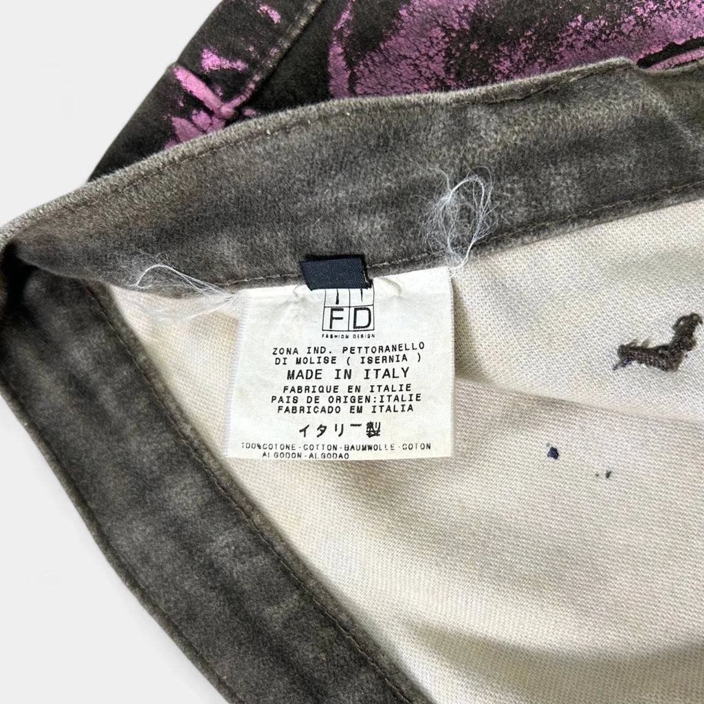 Just Cavalli 2000's Paint Splatter Brown Pants