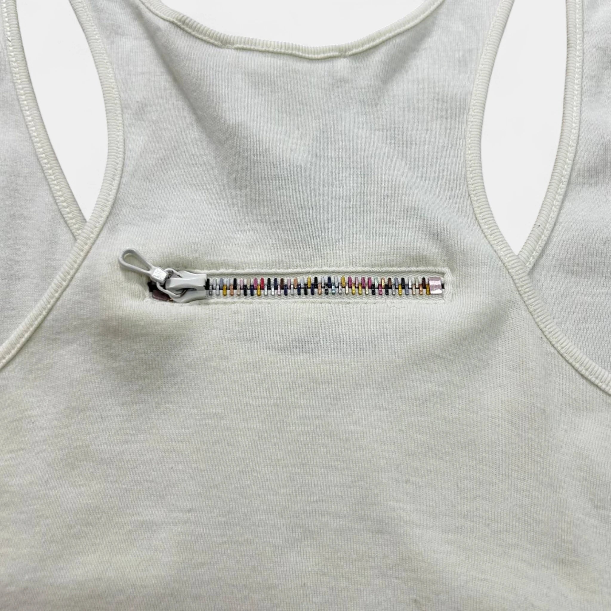 Chloé SS01 by Stella McCartney "Valentine" Zipper Tank Top