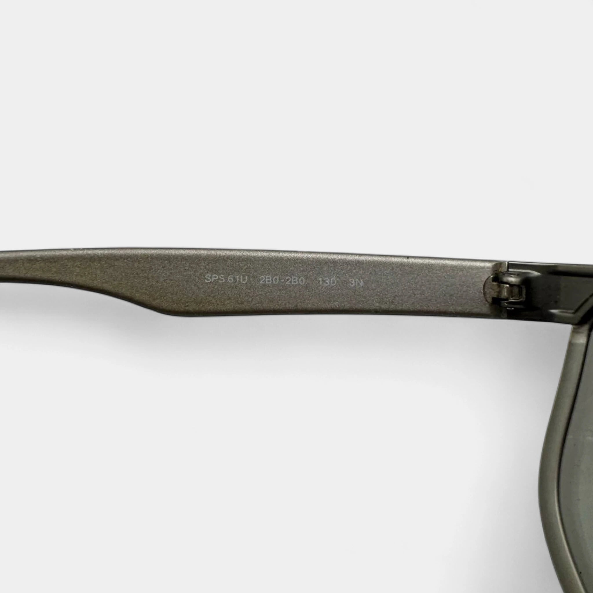 Prada Linea Rossa 2010s Metallic Grey Shield Sunglasses