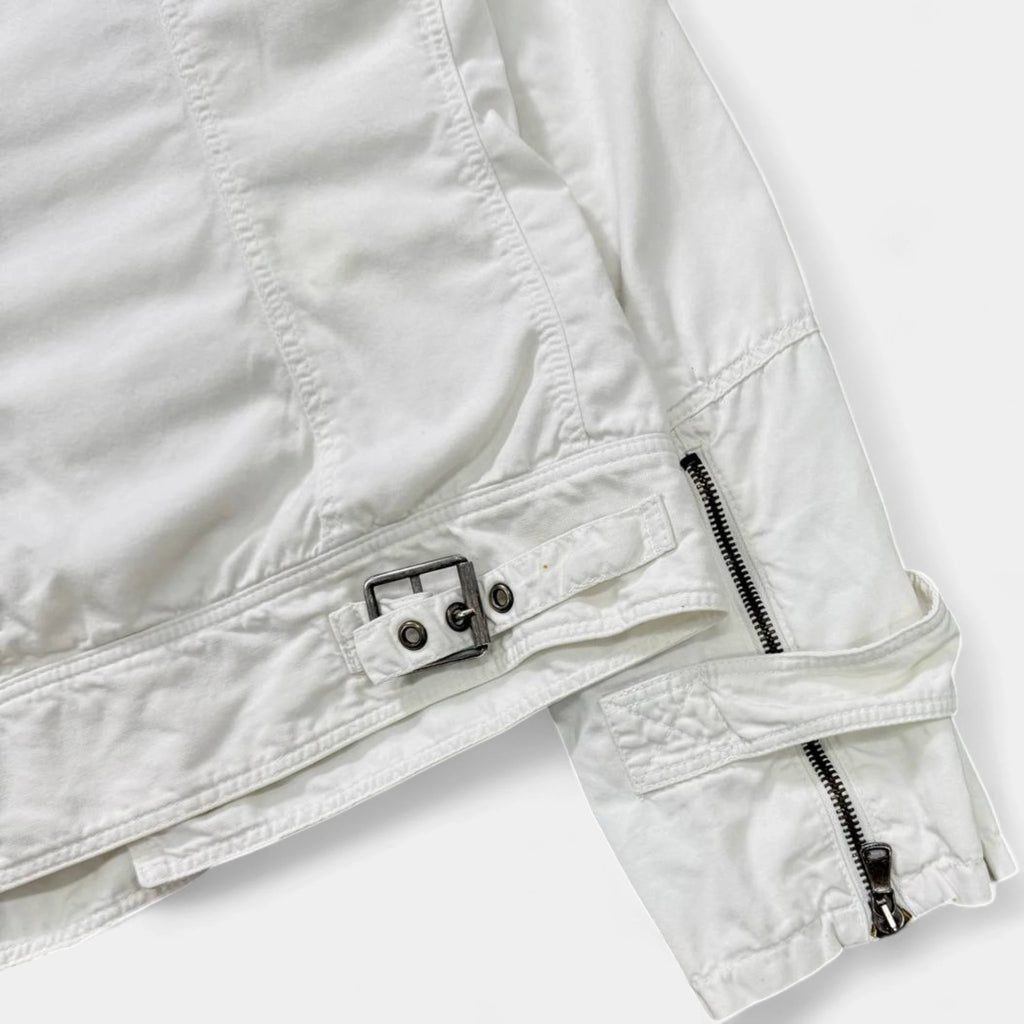 Dolce & Gabbana White Multi-Pocket Aviator Utility Jacket