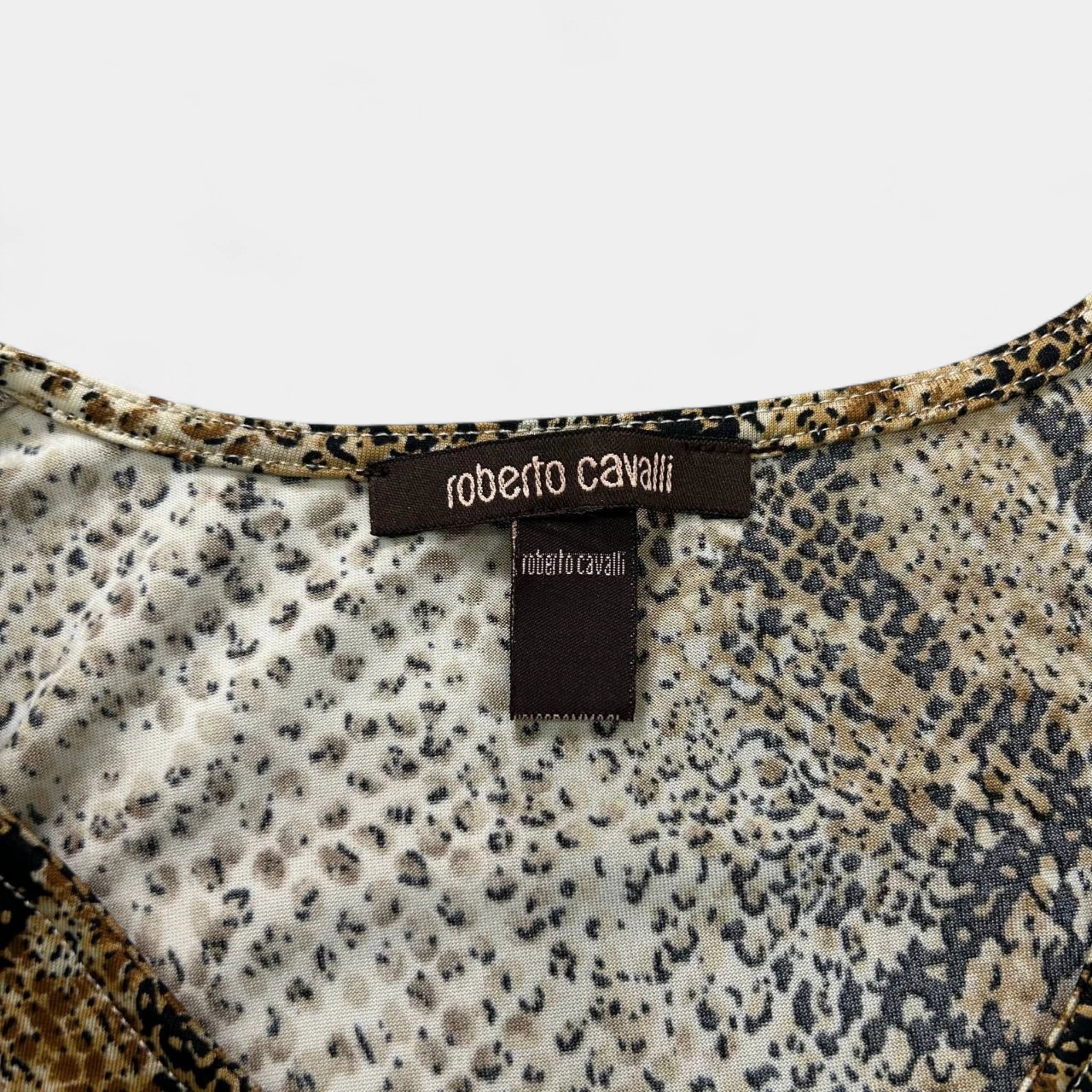 Roberto Cavalli 2005 Snakeskin Cocktail Dress