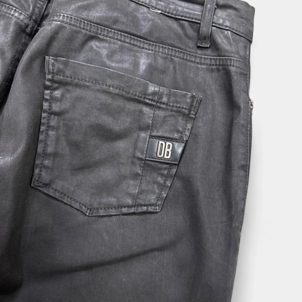 Dirk Bikkembergs Dark Grey Coated Pants