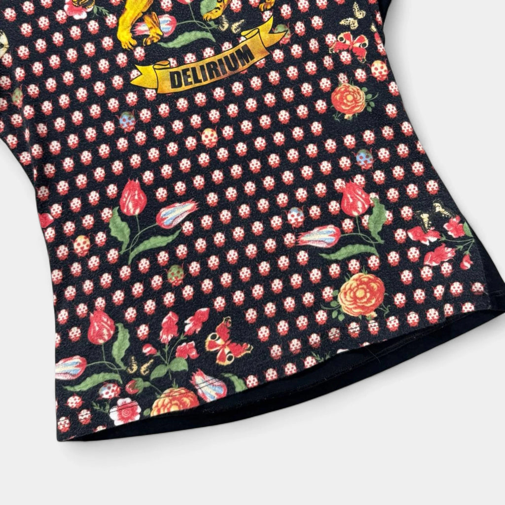 Versace Vintage 'Delirium' Tiger & Floral T-Shirt