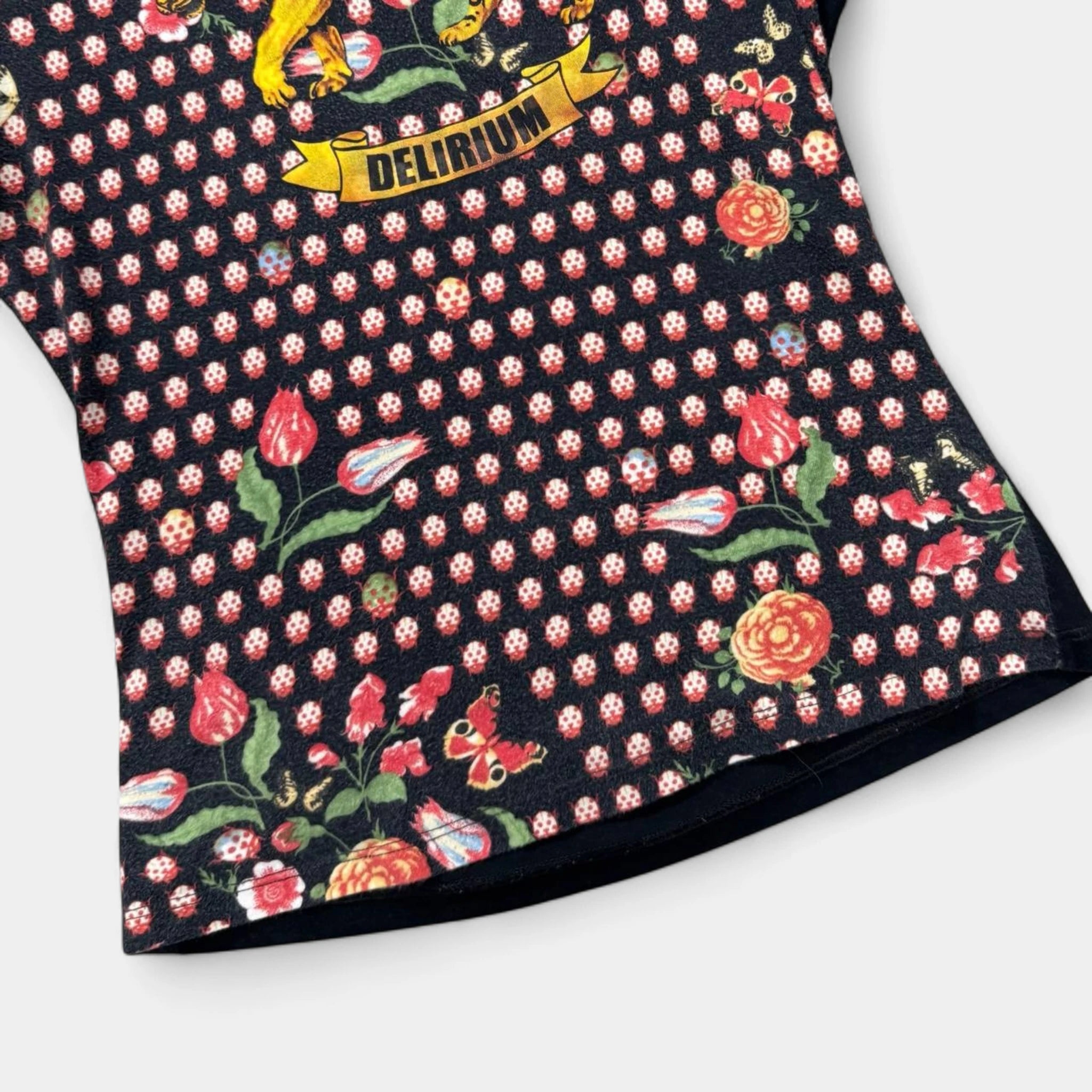 Versace Vintage 'Delirium' Tiger & Floral T-Shirt