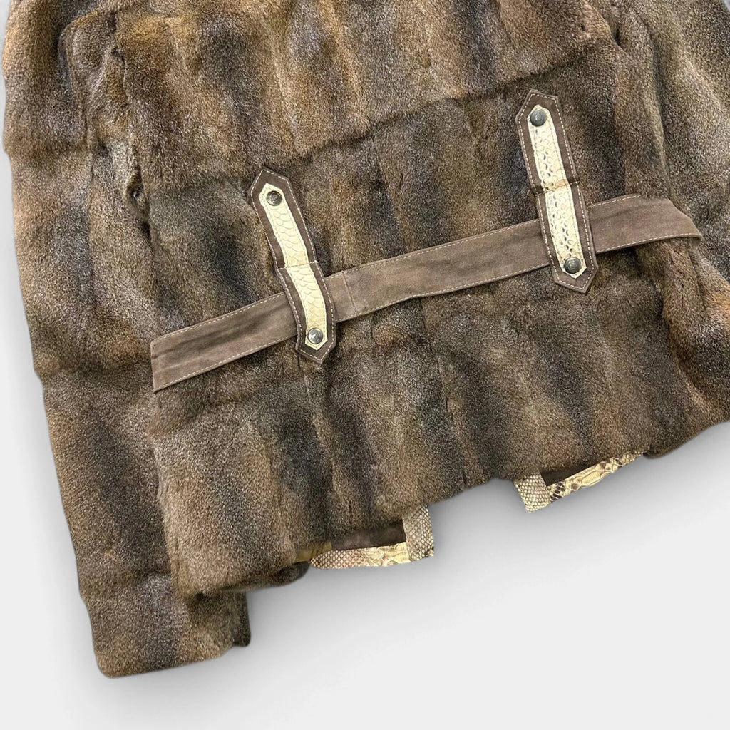 Just Cavalli 2000's Real Mink Fur and Python