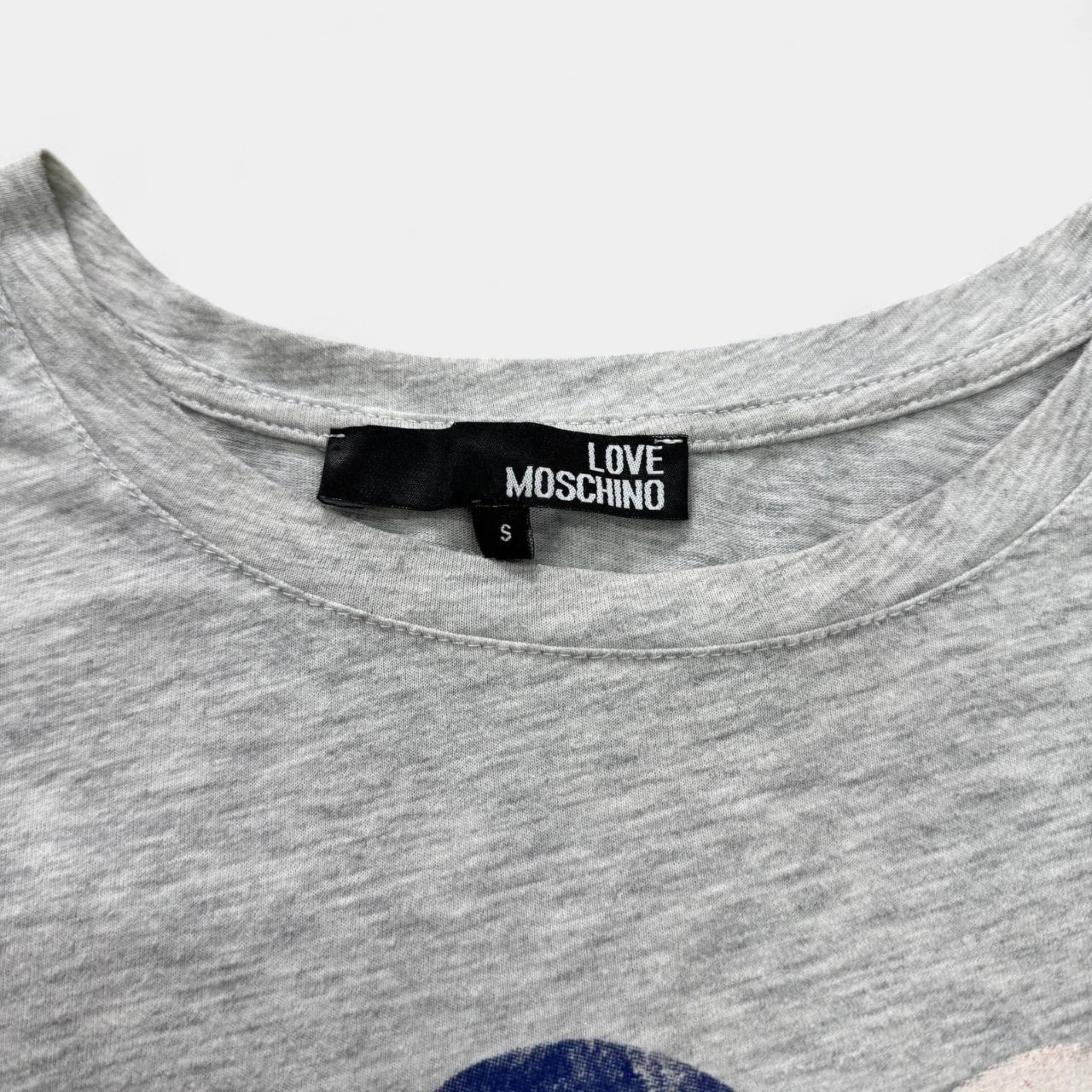 Love Moschino 2000s Grey 'I <3 Coke' Graphic T-Shirt