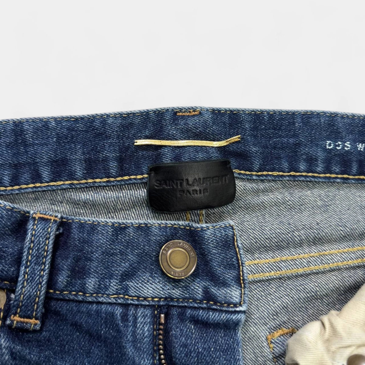 Saint Laurent 2017 Hedi Slimane Washed Blue Skinny Denim Jeans