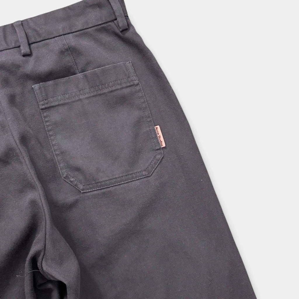 Acne Studios Straight Leg Cotton Twill Trousers