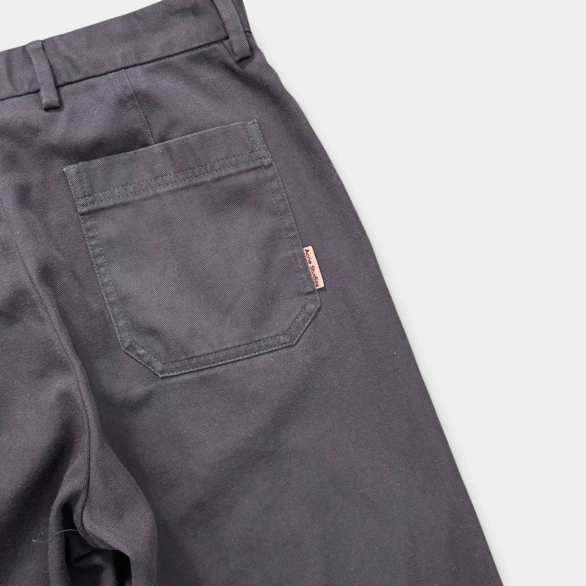 Acne Studios Straight Leg Cotton Twill Trousers