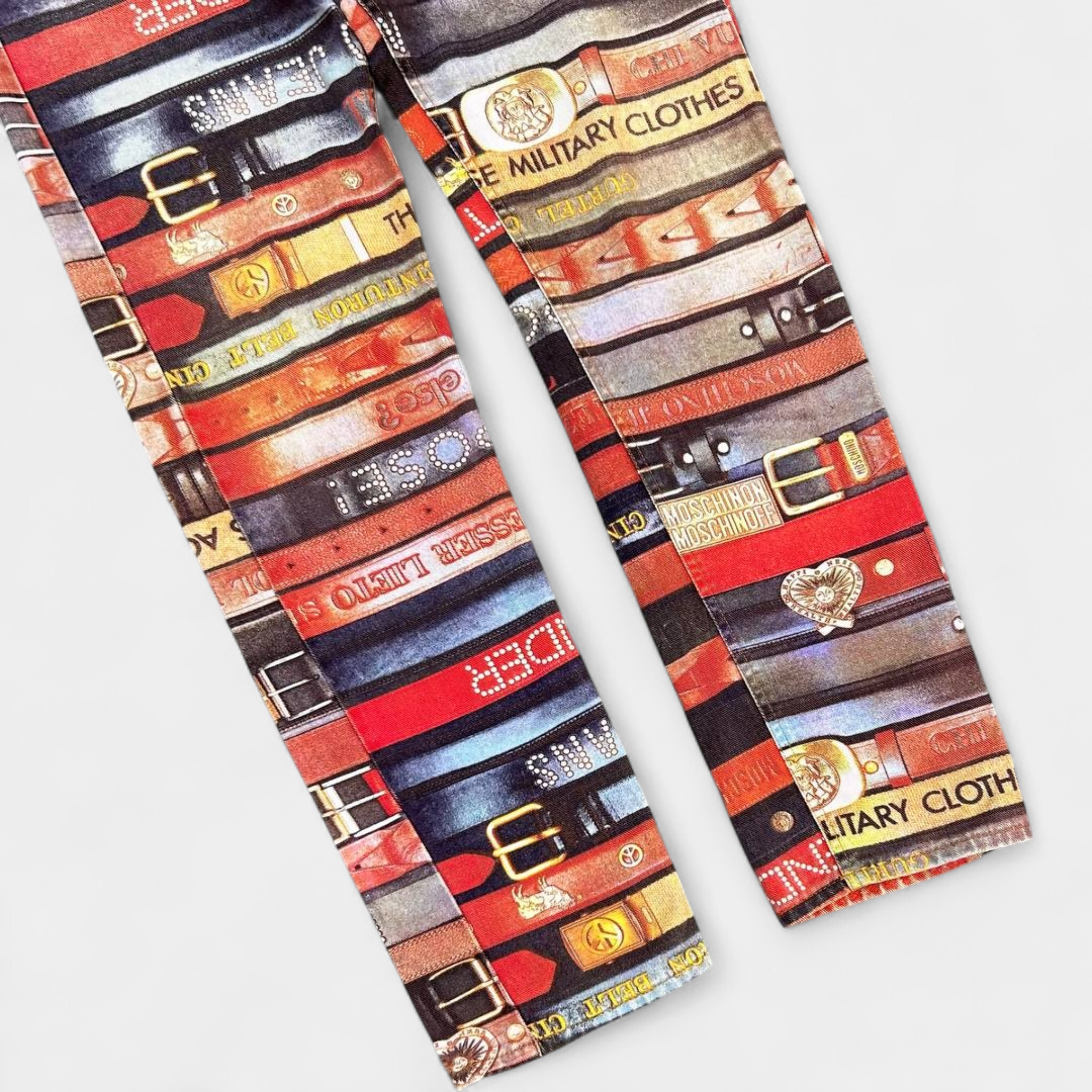 Moschino 2000's Belt Pattern Jeans