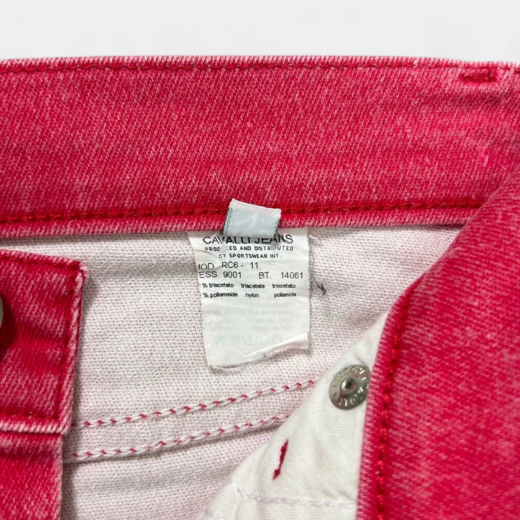 Cavalli Jeans Pink Denim Effect Pants