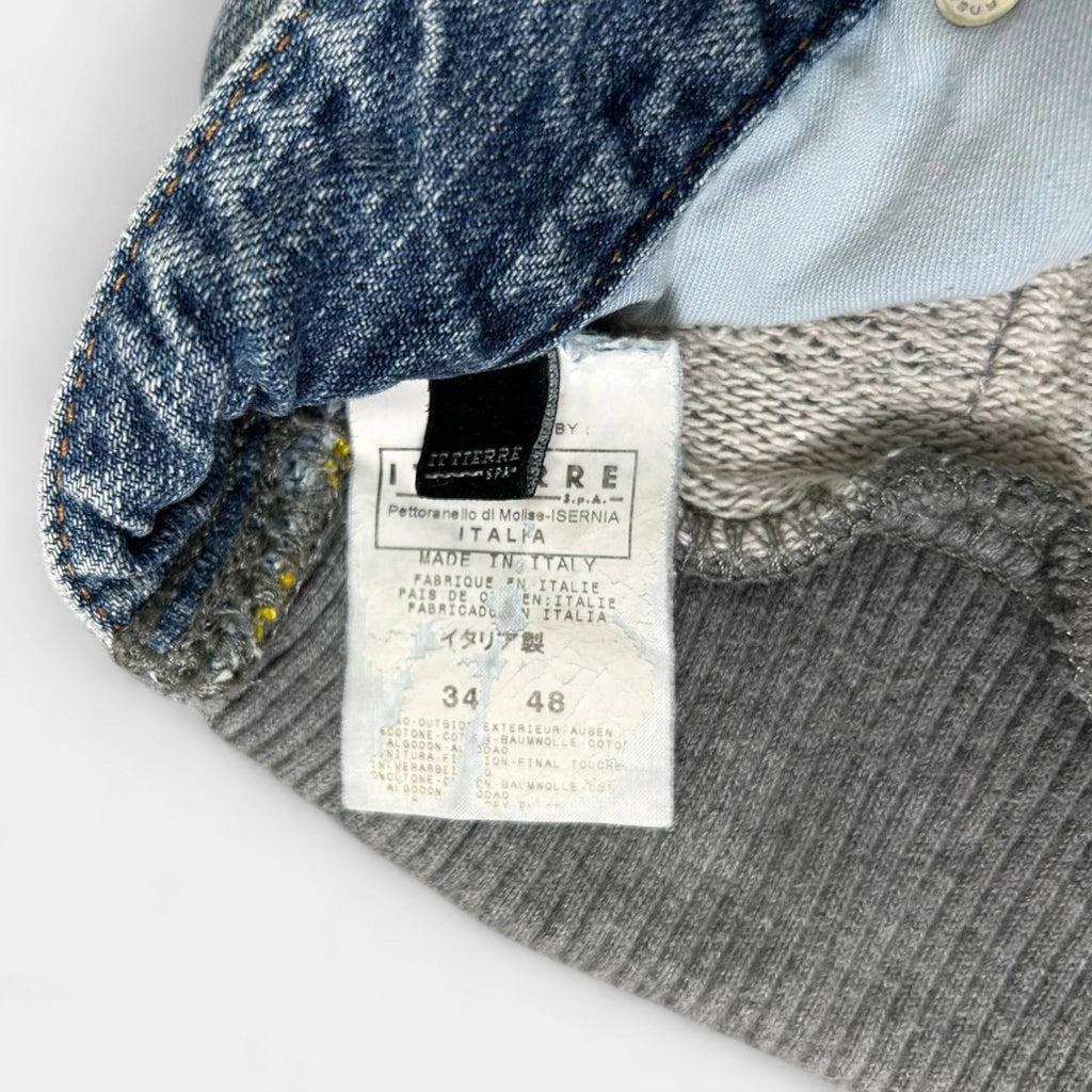 Dolce & Gabbana Hybrid Distressed Denim and Fleece Pants