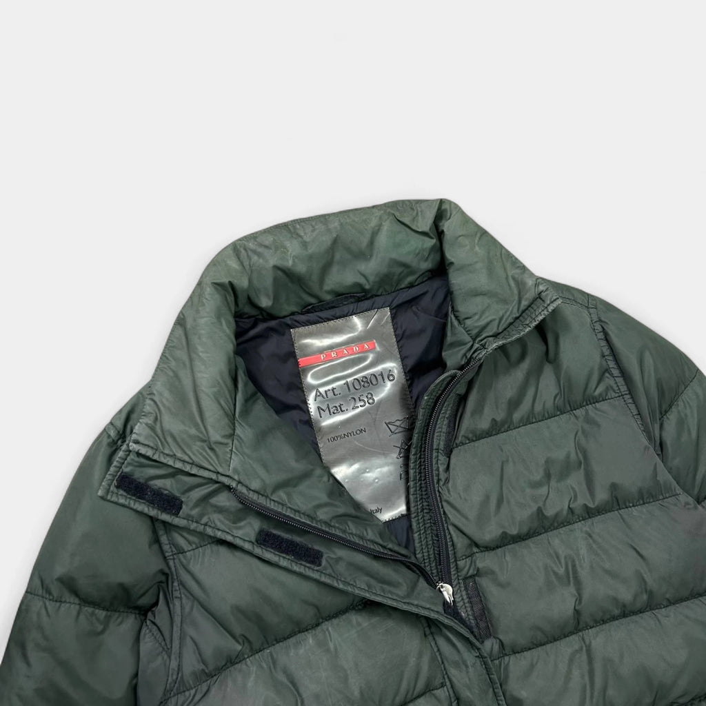Prada Green Long Puffer Jacket