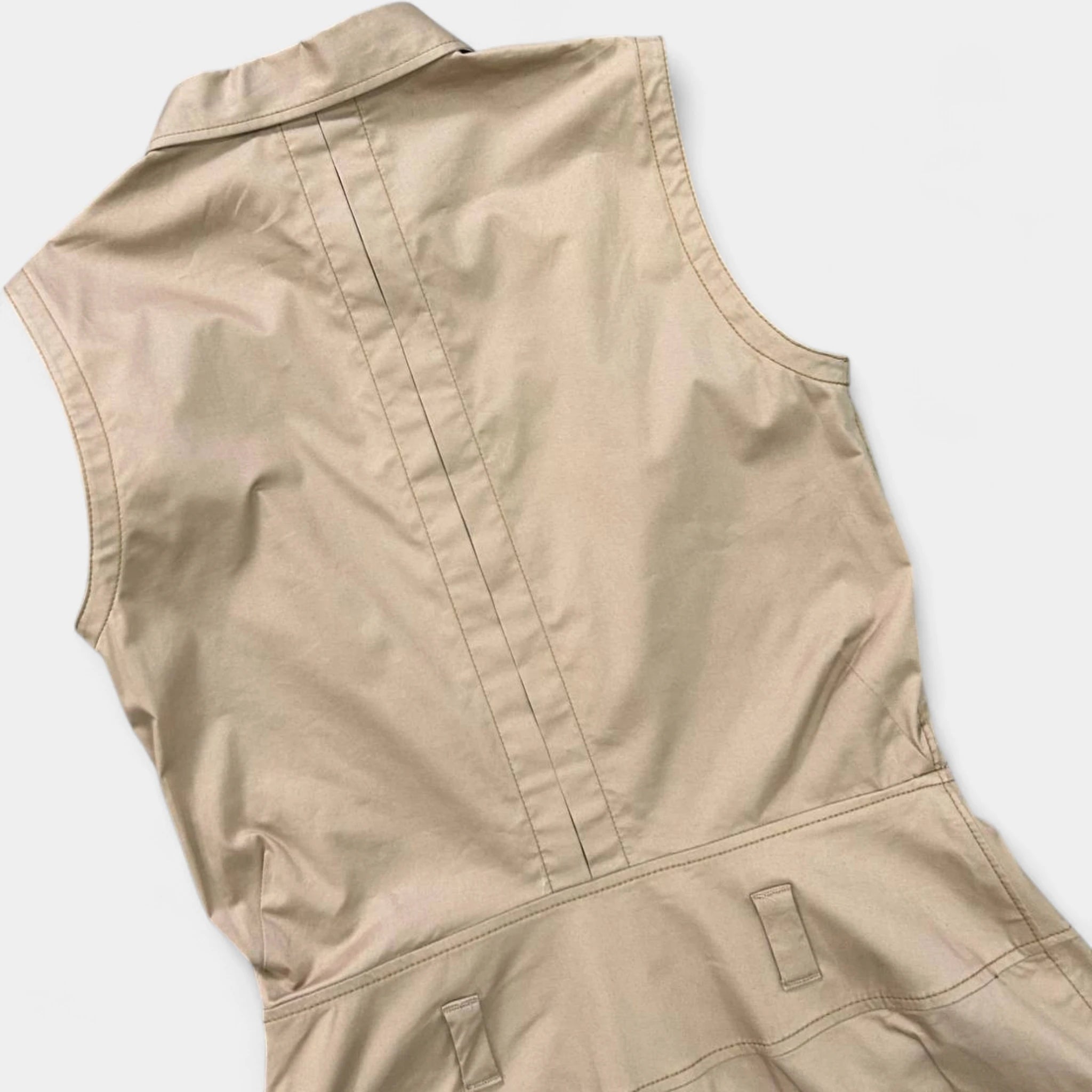 Dolce & Gabbana Sleeveless Cargo Shirt Dress Light Brown
