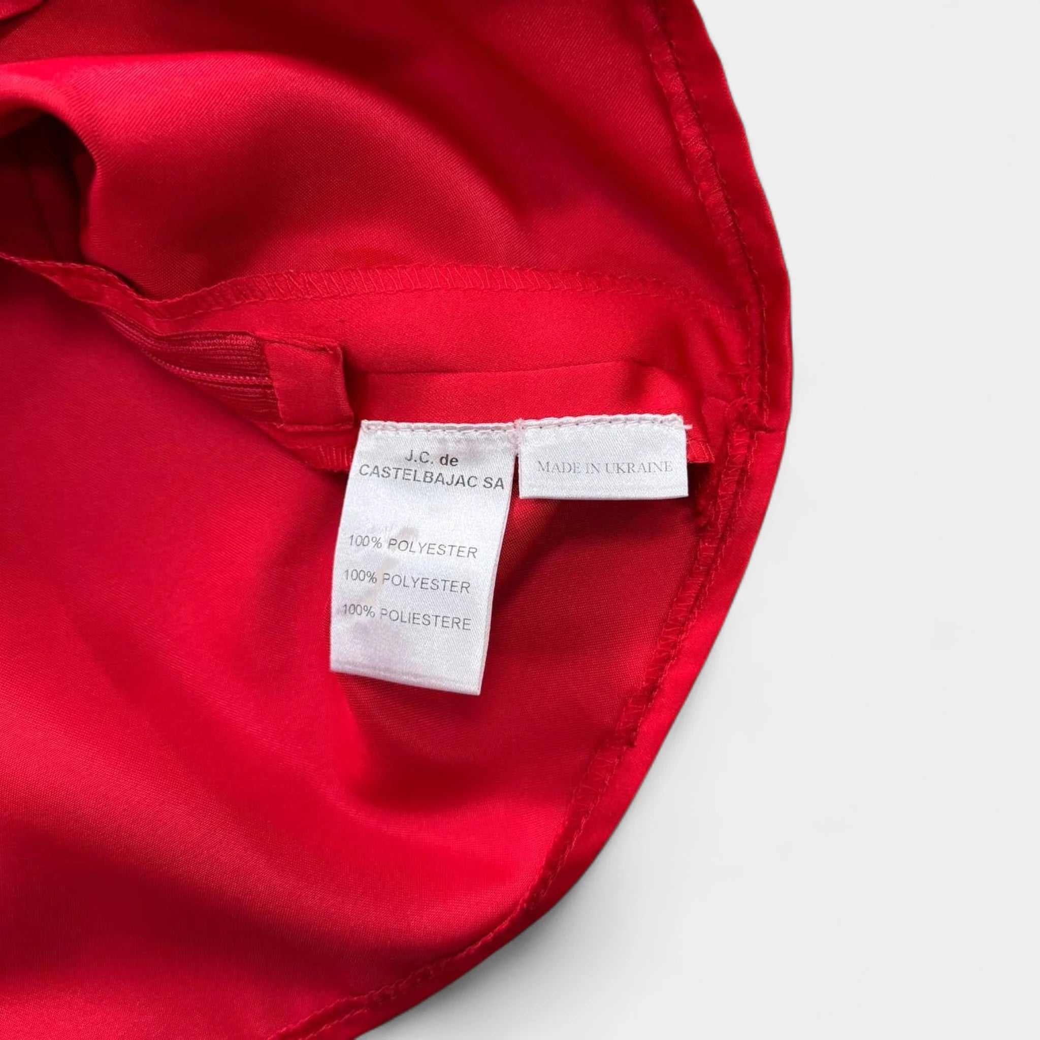 Jean-Charles de Castelbajac Red Satin Bow Sleeveless Top