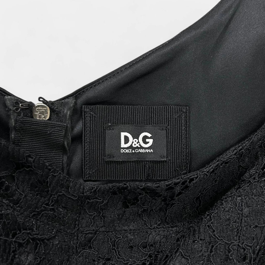 Dolce & Gabbana 2000's Lace-Panel Slip Dress