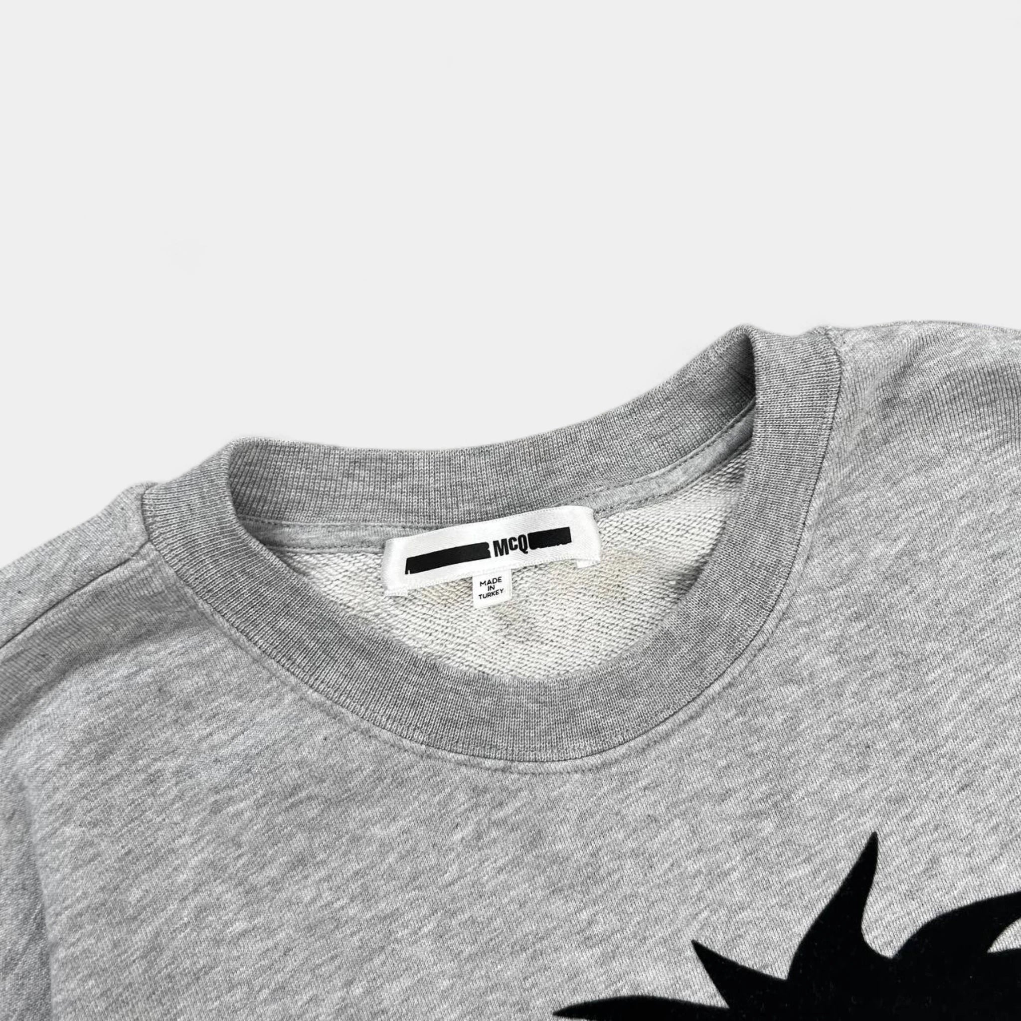 Alexander Mcqueen Grey Heathered Cotton Jersey