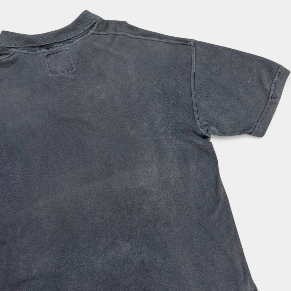 Moschino Vintage Grey Washed Graphic Polo