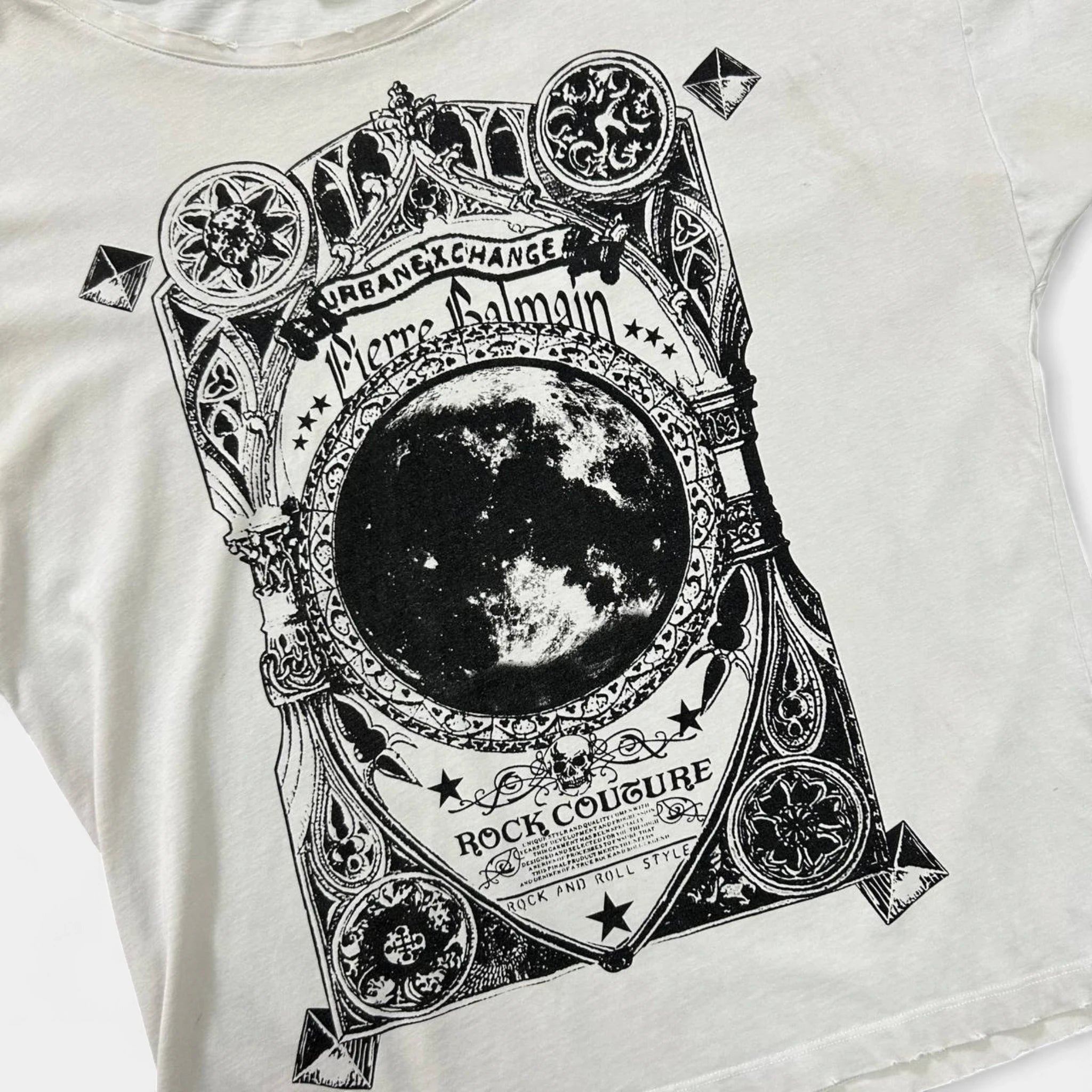 Pierre Balmain SS14 Distressed "Rock Couture" Graphic T-Shirt