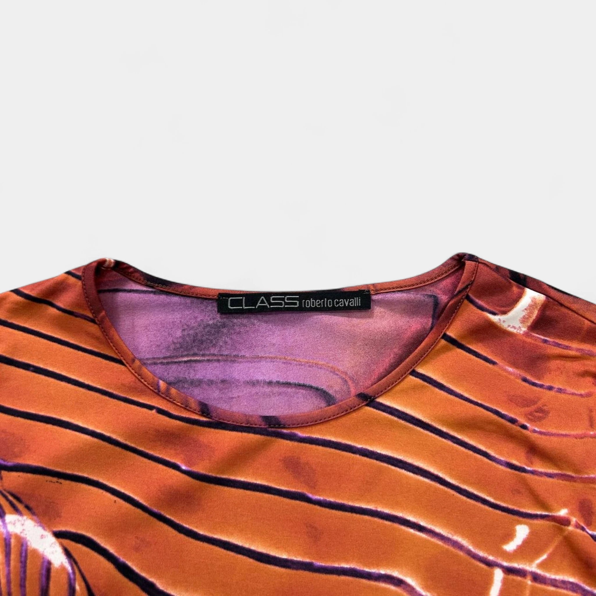 Roberto Cavalli Class 2000s Psychedelic Print Longsleeve