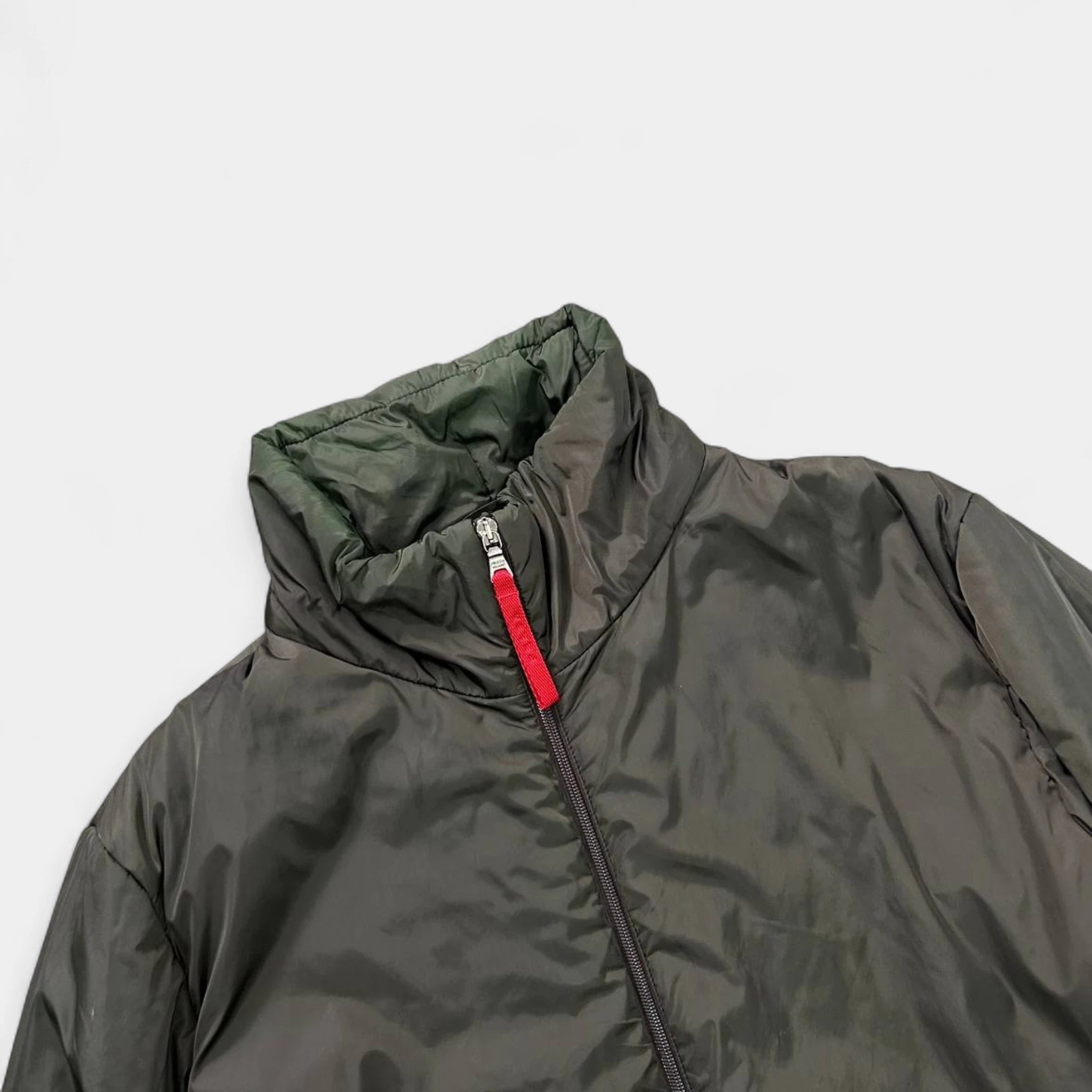 Prada Nylon Green Brown Long Coat