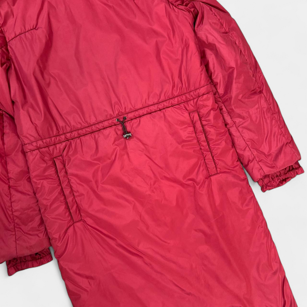 Prada Red Nylon Padded Long Jacket