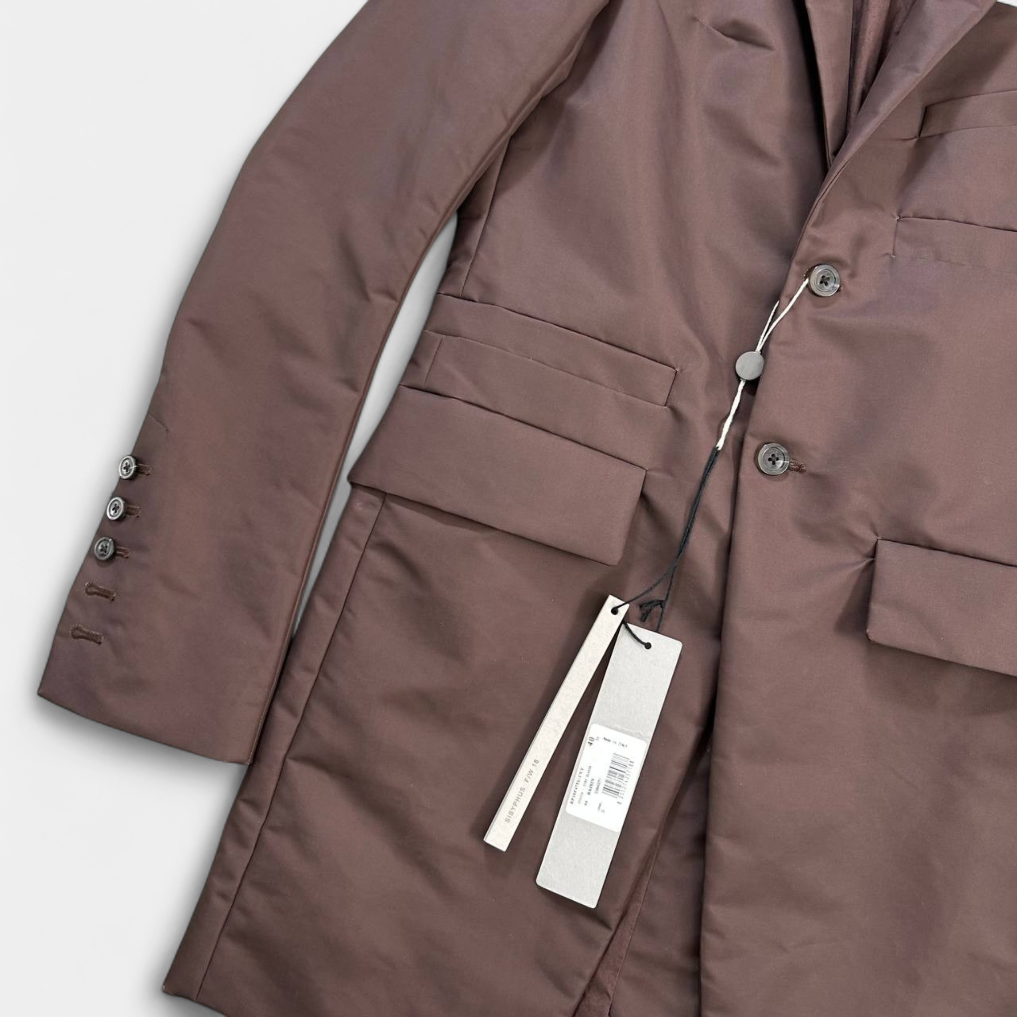 Rick Owens Sysiphus FW18 Nylon Burgundy Blazer