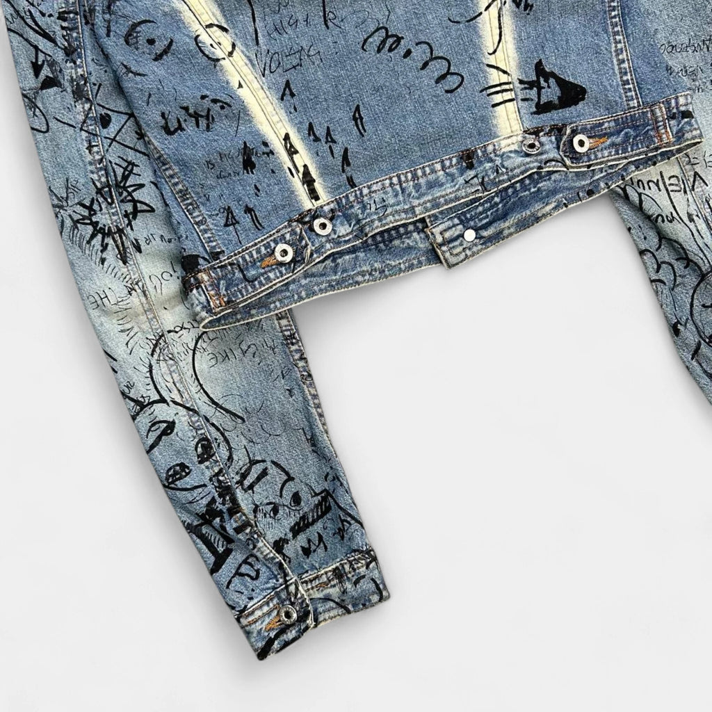 Dolce & Gabbana 2000s Denim Scribble Denim Jacket