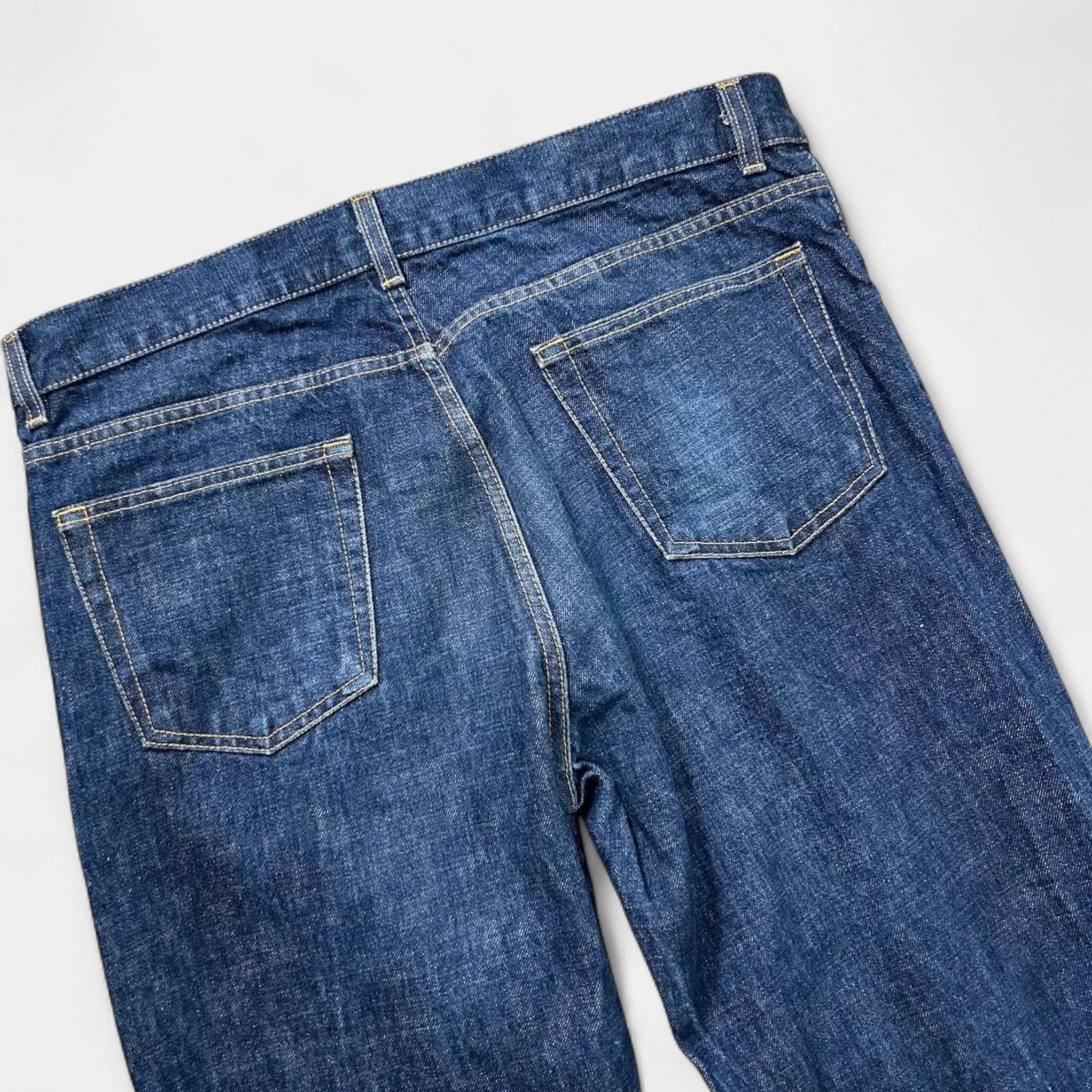 Helmut Lang 1999 Classic Raw Denim Blue Jeans