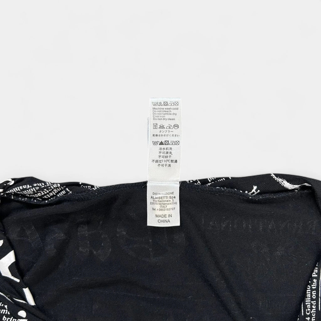Galliano 2000's Newspaper T-Shirt