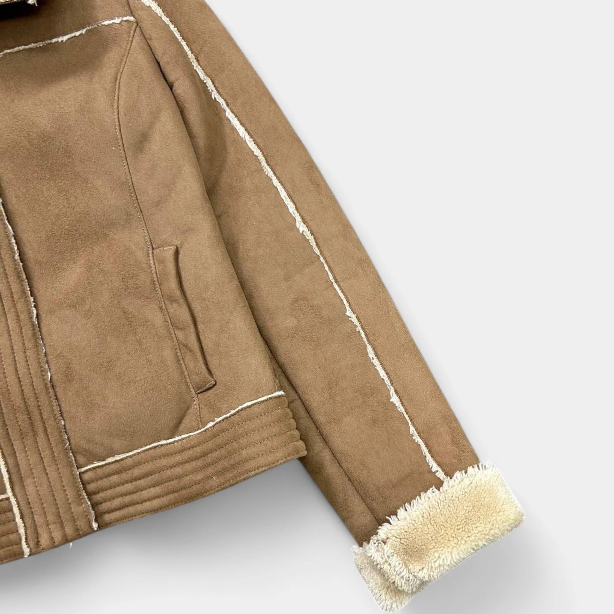Armani Jeans Suede Shearling Jacket