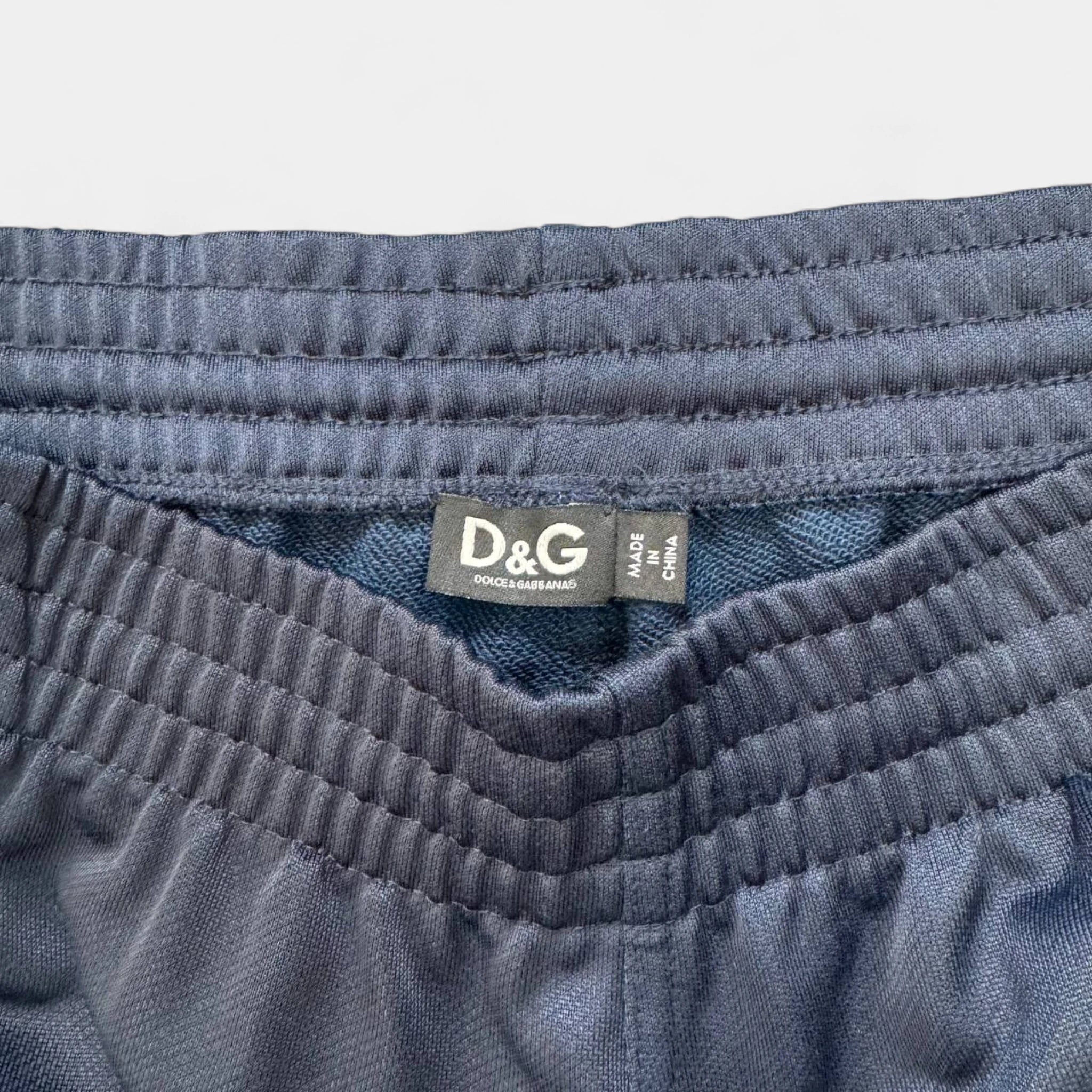 Dolce & Gabbana Sport Navy & Yellow Mesh Panel Track Pants