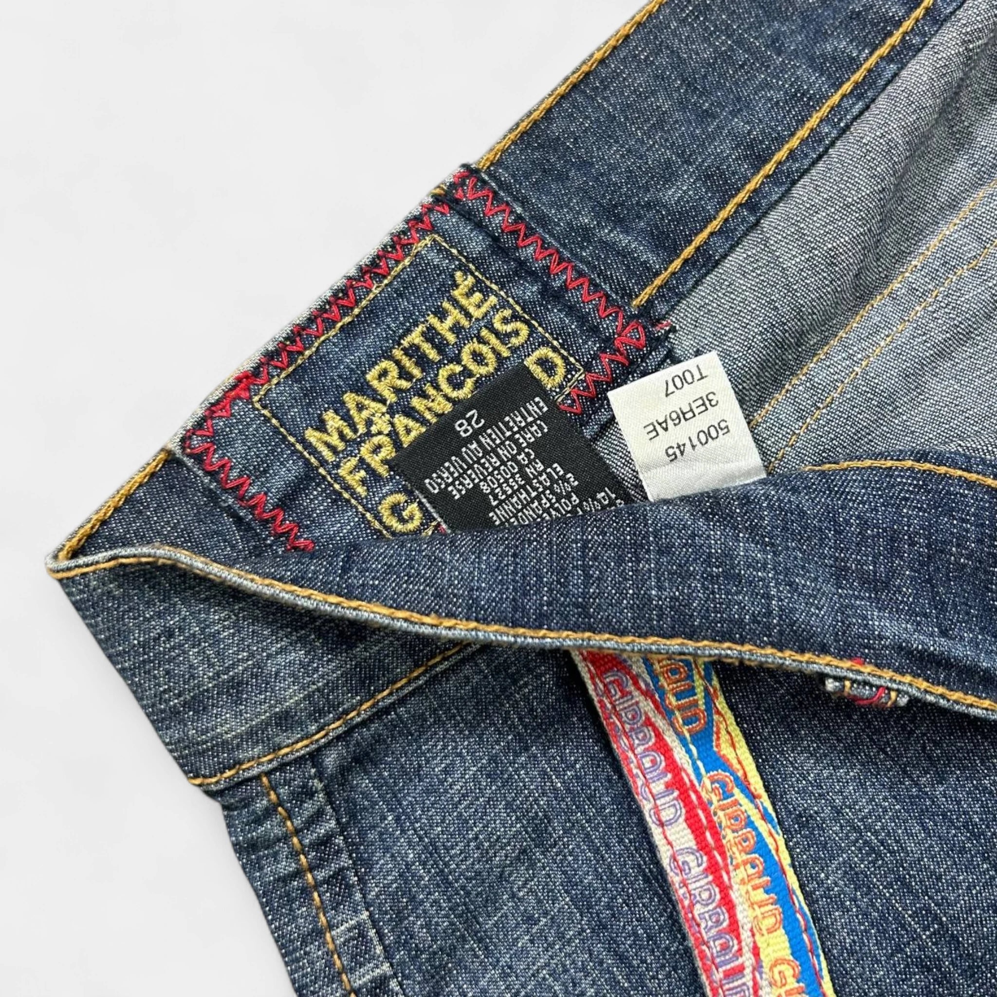 Marithé + François Girbaud Colorful Cargo Denim Shorts