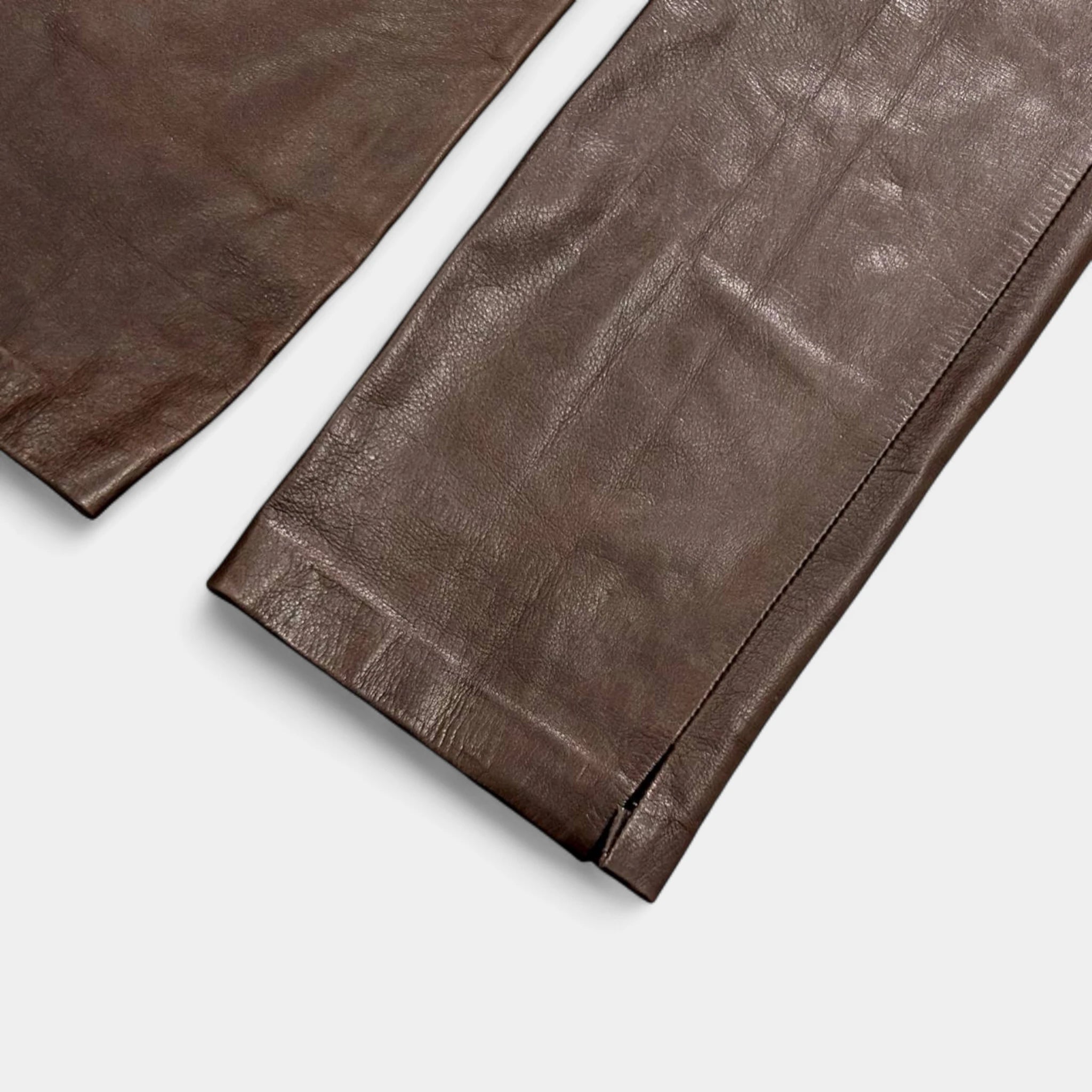 Dolce & Gabbana 90s Brown Leather Pants